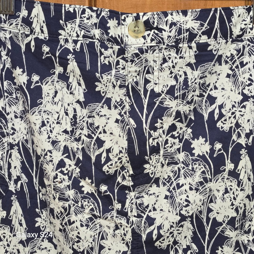 Lee Riders Womens Navy White Floral Midrise Skirt Plus Size 20M W40KU47